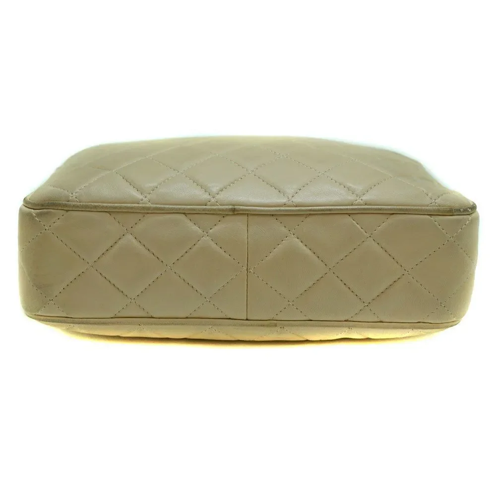 Chanel Beige Bag Chain Gold Metal Fittings